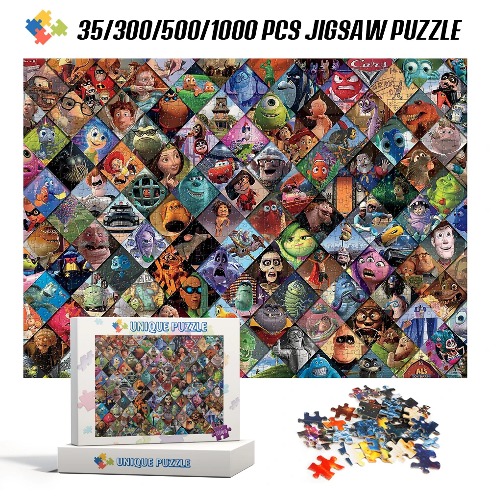 Disney Character Collection Jigsaw Puzzle 1000Pcs for Adult Monster University Inside Out Finding Nemo Puzzle Kids Toys with Box