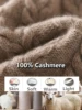 100%Cashmere Beanies Hat for Women Winter Autumn Soft Warm Luxury Cashmere Bonnet Fashion Flower Pattern Slouchy Skullies Cap 6