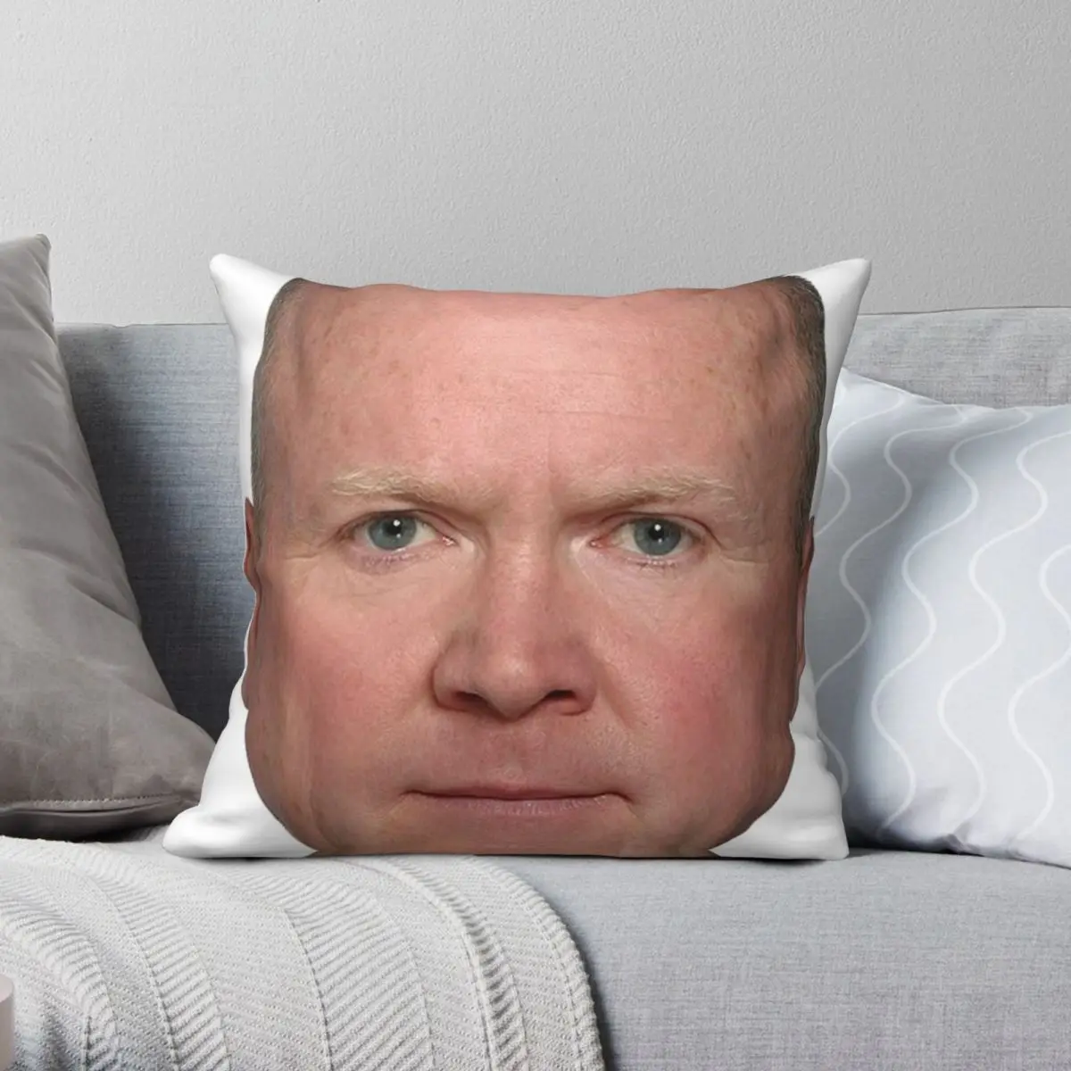 

Phil Mitchell Steve McFadden Square Pillowcase Polyester Linen Velvet Pattern Zip Decorative Pillow Case Sofa Cushion Cover