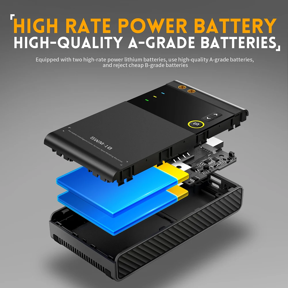 For FNIRSI SWM-10 Portable Battery Spot Welder DIY Mini Welder Battery Pack Welding Tool 5000mah Can Weld 0.25mm