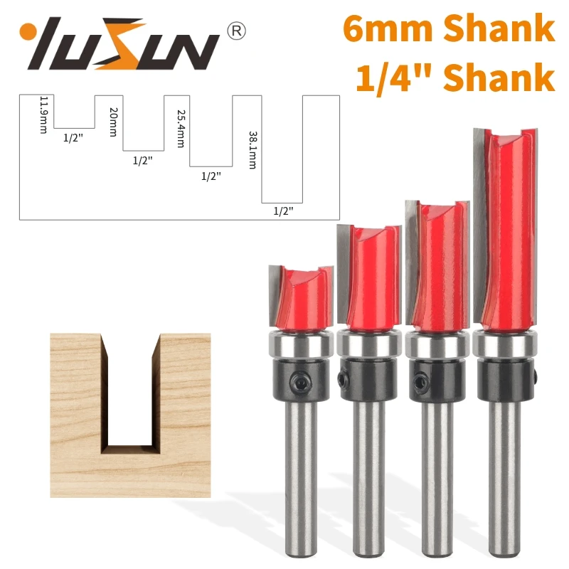 

YUSUN D1/2 Template Trim Pattern Bits Cover 12.7mm Router Bit Woodworking Milling Cutter For Flush Trimmer Cleaning Tools