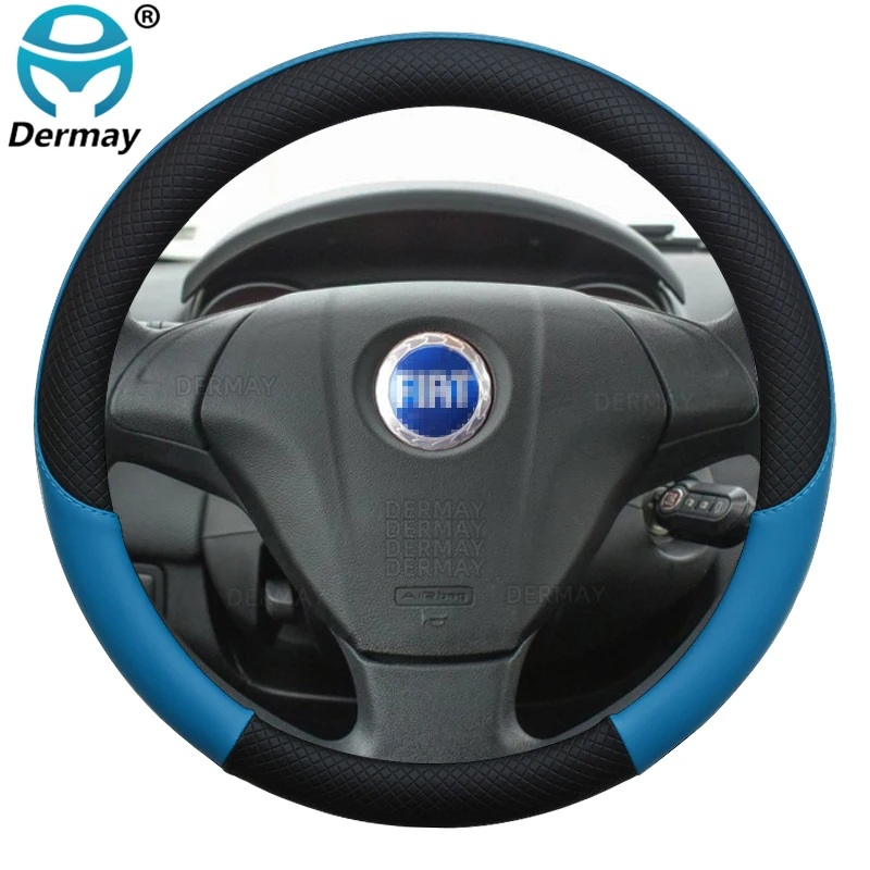 Housse De Volant Fiat Punto Bravo Linea - Cuir Microfibre Noir, Couture Main - Protection Antidérapante - 12