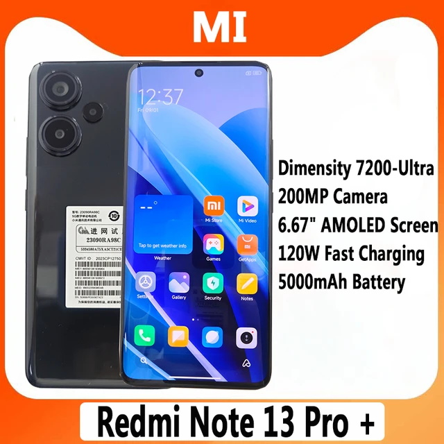 Xiaomi Redmi Note 13 Pro Plus 5G 8/256 Go Noir Débloqué