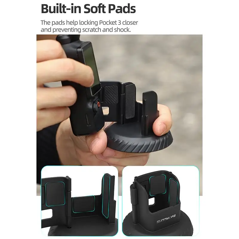 Magnetischer Ständer für DJI Osmo Pocket 4 3, Desktop-Halterung, feste Basis, Auto-Geländer, Vlog-Kamera-Zubehör – Detail 9