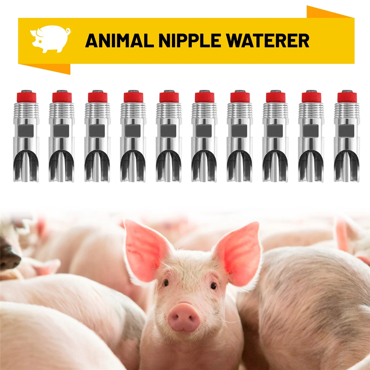 Pig Automatic Nipple Water Dispenser Automatic Water Nozzle Drinking Nipple 10 Stainless Steel nipple connector