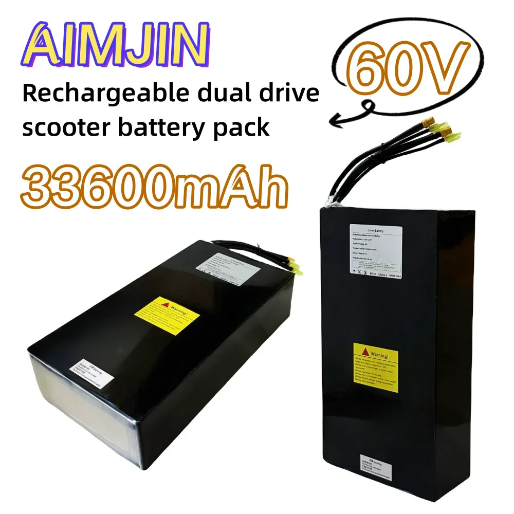 

21700 16S7P 60V 33.6Ah Rechargeable Lithium-ion Battery Pack, Suitable For Electric Bicycle,Dual Wheel Drive Scooters