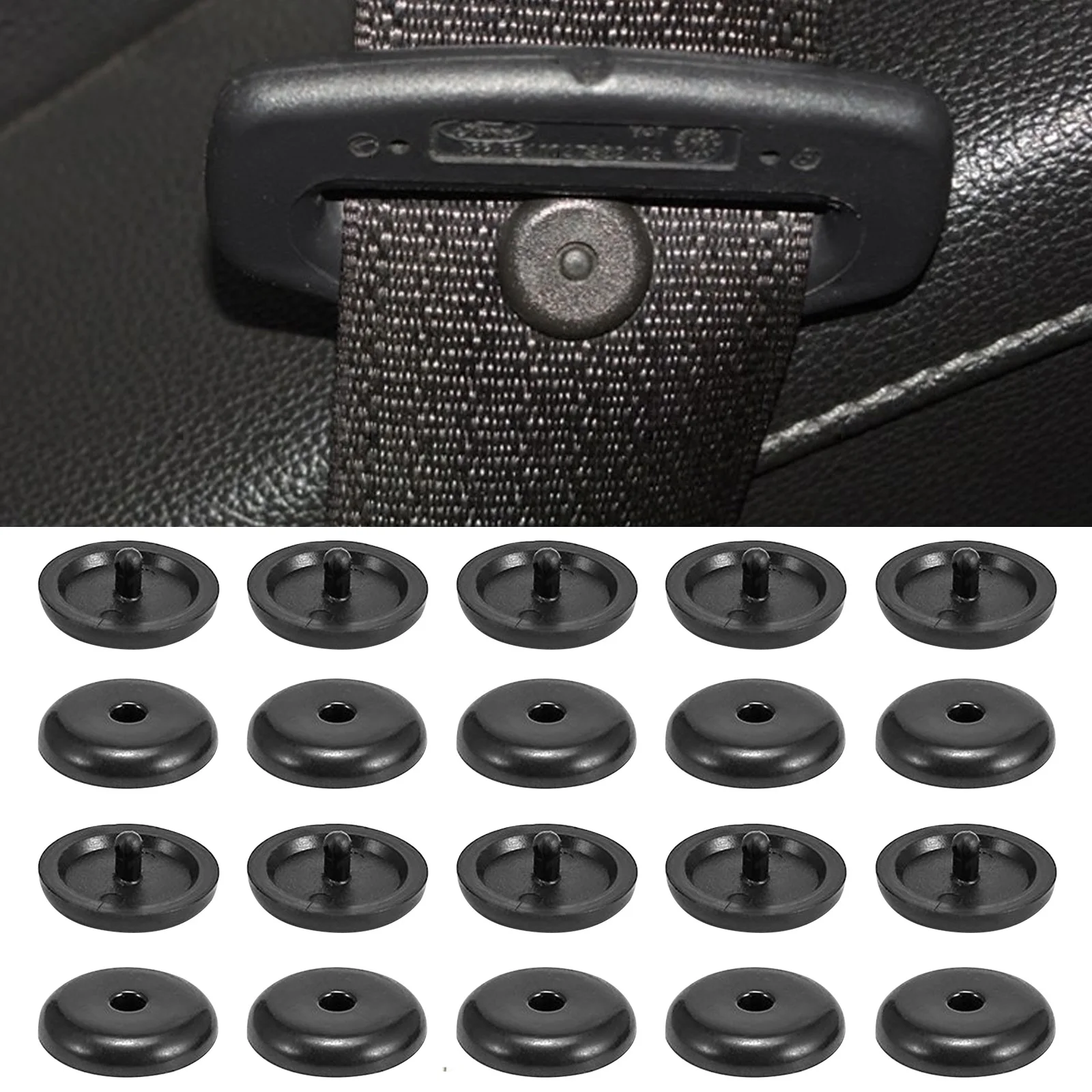 10pcs Car Seat Belts Spacing Limit Buckle Clip Stop Button For BMW E36 E46 E90 E39 E30 F30 F10 F20 X5 E53 E70 E87 E34 E92 M Lada