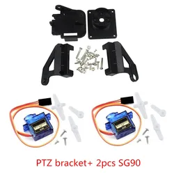 Enhanced Two-Axis Pan Tilt Steering Gear with Ultrasonic Aerial Camera Support Accessories (PTZ with 2 SG90)