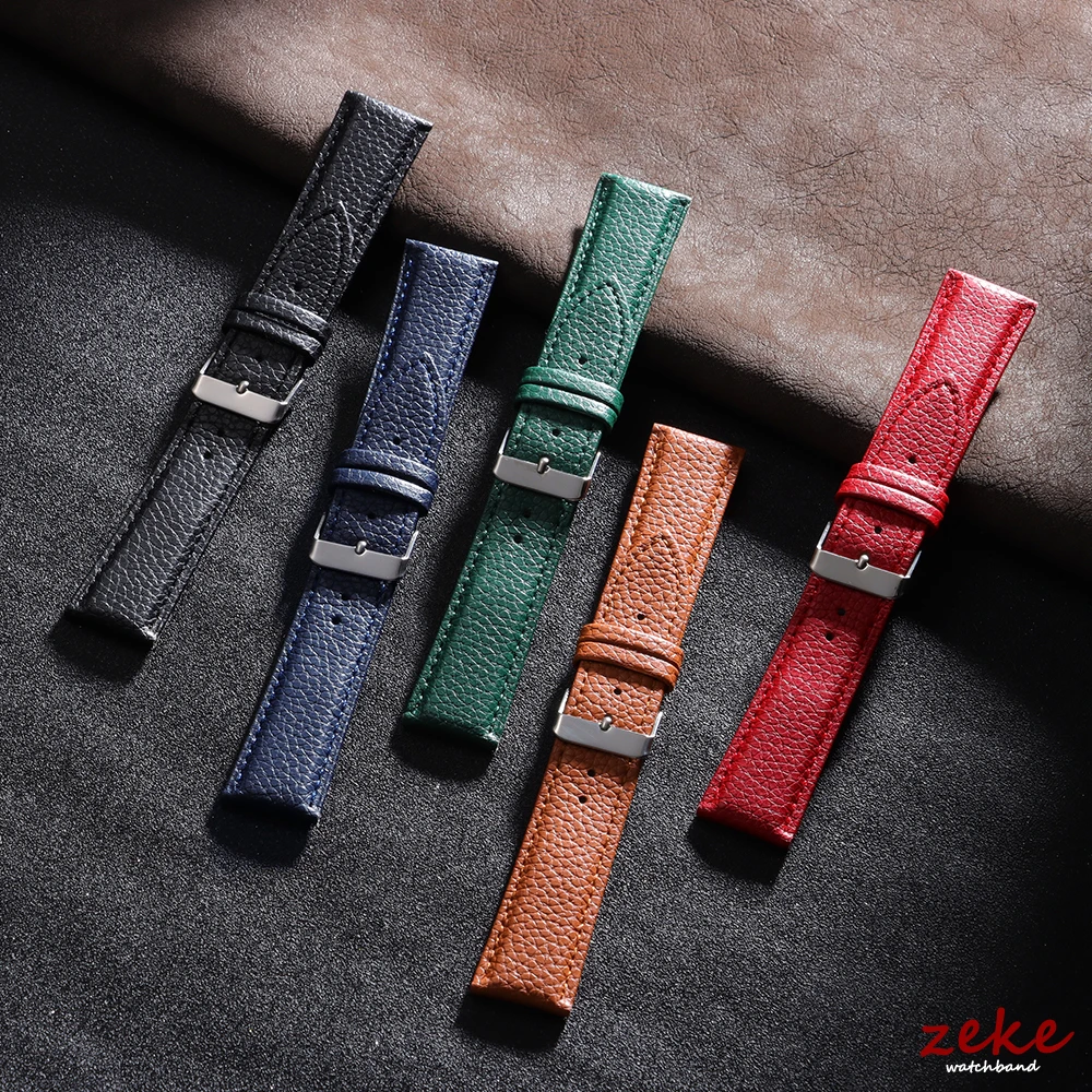 Premium Genuine Leather Watch Strap with Stainless Steel Pin Buckle - Slim Unisex Wrist Accessory