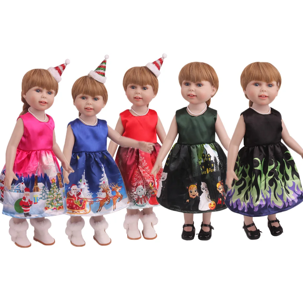 Doll Clothes Halloween + Christmas Dress-up Dresses Birthday And Holiday Gifts For Boys And Girls