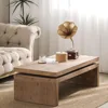 Wooden Coffee Table, 47.6" Rectangle Mid CenturyWood Coffee Tables, Solid Firwood Tabletop Cocktail Tables , Living Room Table 5