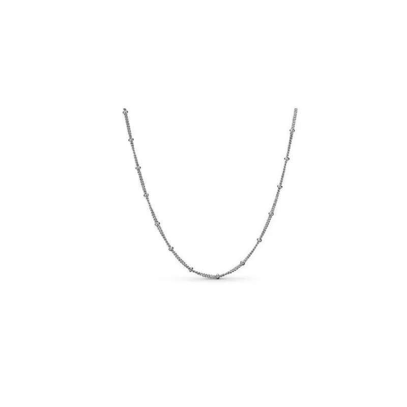 1005 Sterling Silver Classic Collection Sparkle Pendant Basic Adjustable DIY necklace for beautiful gifts of women's jewelry - Image 5