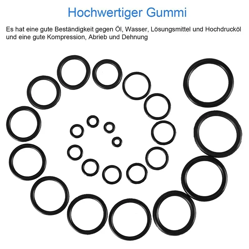 Description Picture 4 of item800pcs Black Rubber O Ring Sealing Gasket Washer Nitrile Rubber NBR For Automotive Repair Plumbing Assortment Boxed Kits