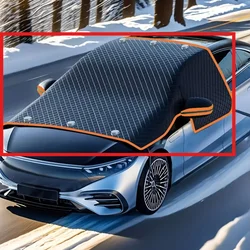 All - Weather Heavy - Duty Magnetic Windshield Snow Cover with Sun Protection (Orange)