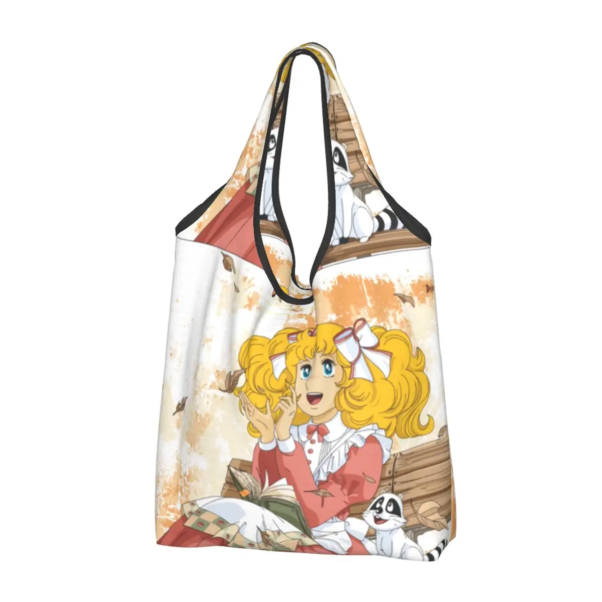 Candy Candy Anime Kurin Shopping Bags Grocery Eco Bags Grande Capacità Anni 80 Cult Color Art Recycling Bags Borsa Lavabile