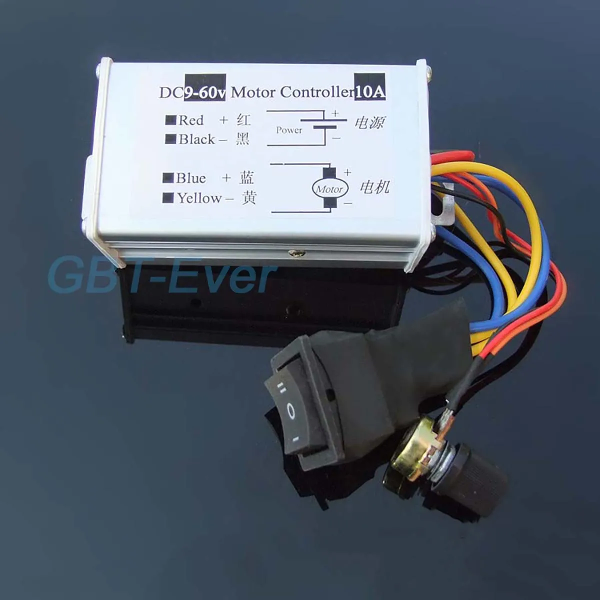 

1Pcs 10V~60V 10A Forward Reverse Switchable Governor Controller Infinitely PWM Speed Regulating Switch Speeder Small Motor T4