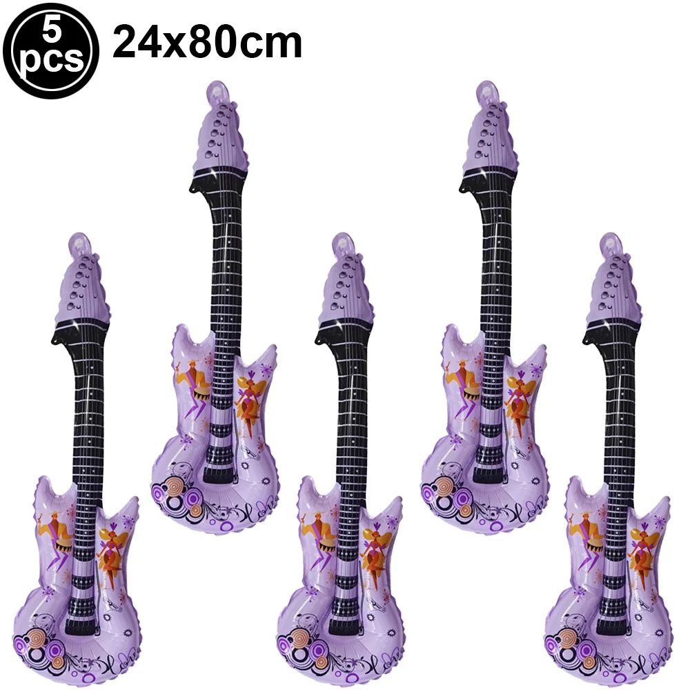 Inflatable Rock Star Party Props: Guitar, Saxophone, Keyboard & Piano Balloons