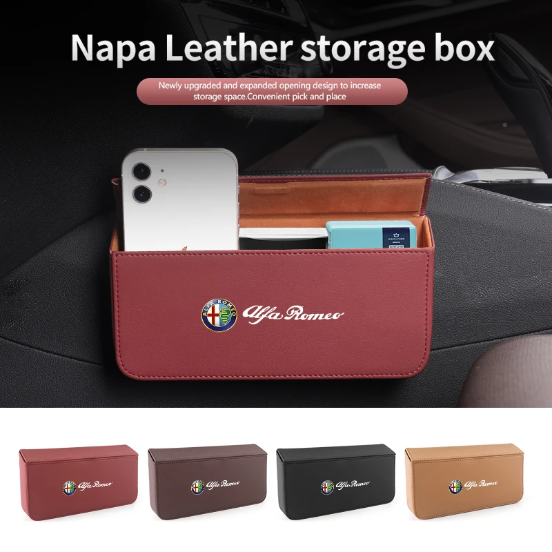 Car Door Side Storage Box Organizer Holder Phone Key Pocket Per Alfa Romeo Gt Stelvio F1 Brera Volante Tonale Gloria Disco