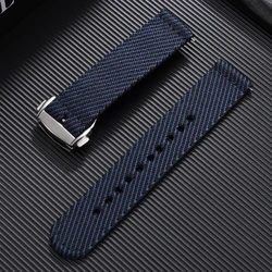 20mm Nylon Sports Watch Strap Soft Replacement Band - 20mm (Blue)