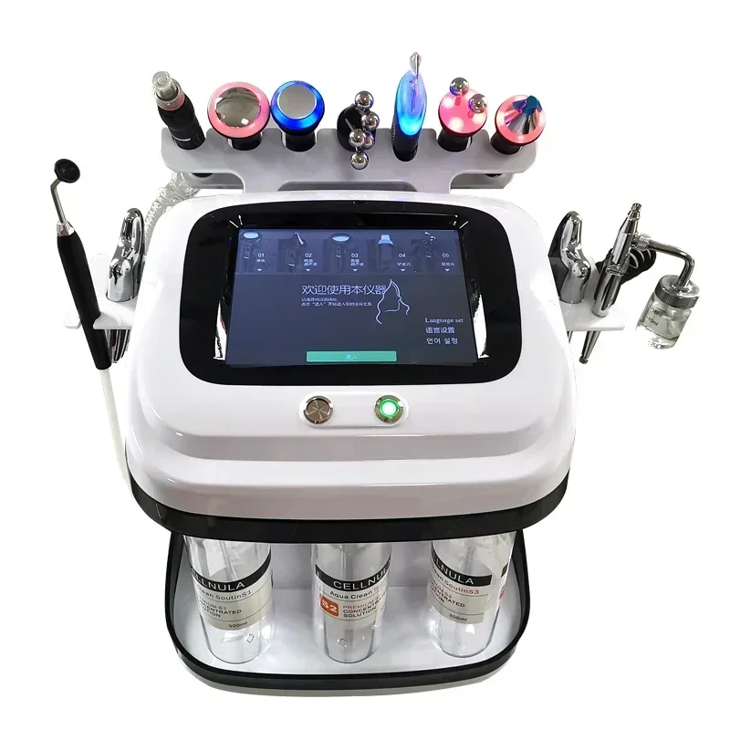 ! 10IN1 Water Oxygen Jet Peel Hydro Beauty Skin Cleansing Hydro facial Machine Facial Machine Water Aqua Peeling