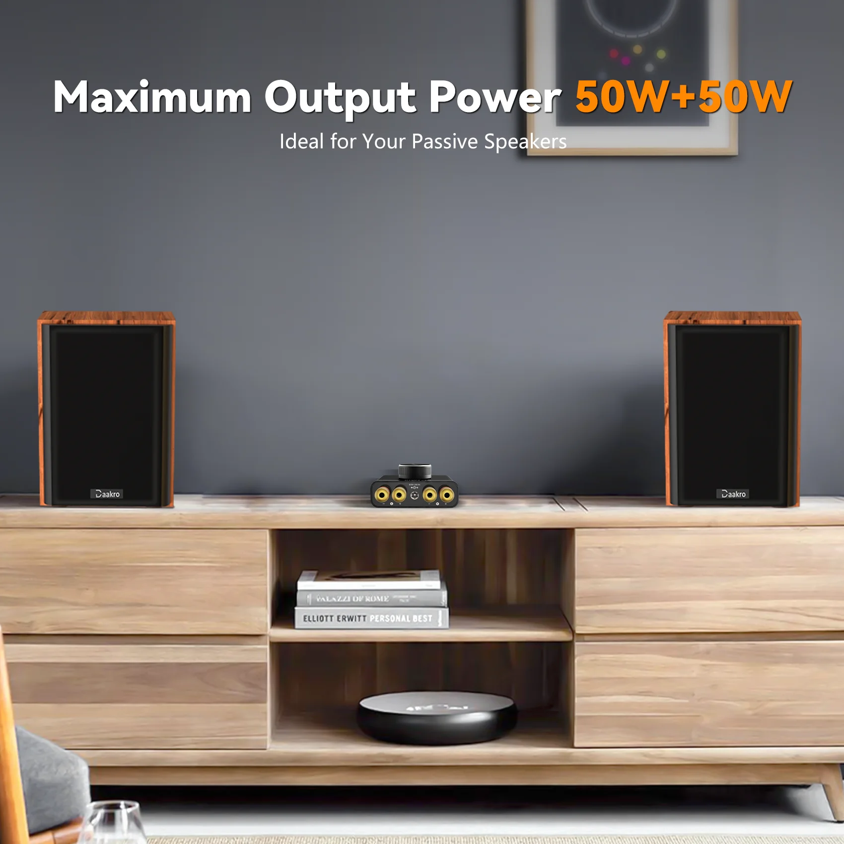 Mini Bluetooth 5.0 Power Amplifier TPA3116 Digital Amplifier HiFi Stereo Audio Receiver Amp Home/Car Sound Amplifier 50W + 50W