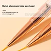 Dual-ended Nail Brush French Stripe Brushes Manicure Liner Brush 3D Tips Ultra-thin Line Drawing Pen UV Gel Painting Brushes 5
