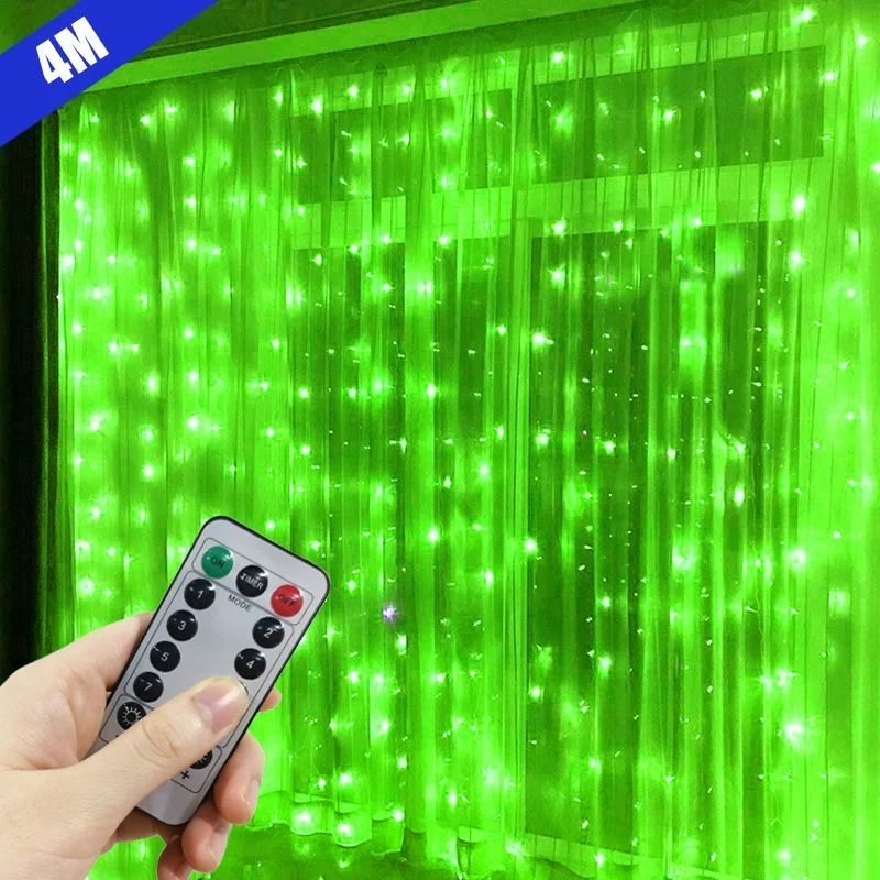

3/4/6M LED String Lights Christmas Decoration Remote Control USB Wedding Garland Curtain Lamp Holiday for Bedroom Outdoor Fairy