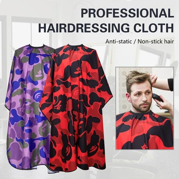 Anti static Waterproof Camouflage Aprons For Barber Hairdresser 1