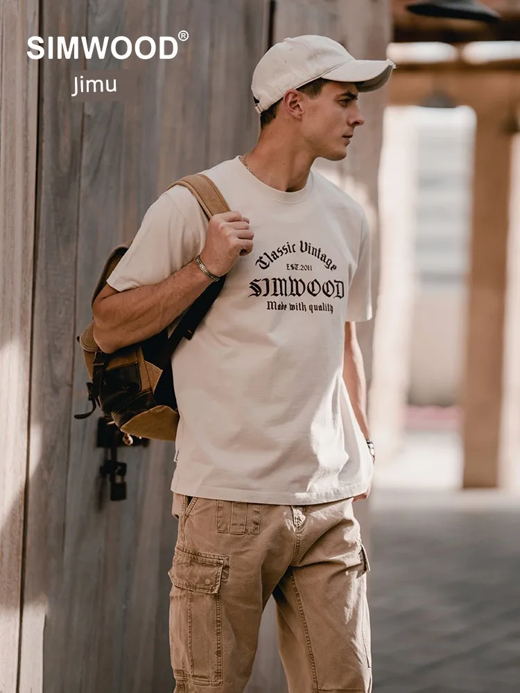 

Simwood 310G Printed Round Neck Short Sleeve T-Shirt