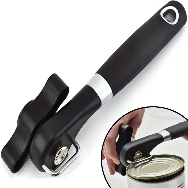 New 2Pcs Hand Crank Can Opener with Ergonomic Handle Stainless Steel Manual  Bottle Opener Smooth Edge with Sharp Blades Labor - AliExpress
