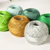 No. 7 Lace Thread Thin Summer Crochet Yarn Bamboo Fiber Linen High Twist Thin Thread Handmade DIY Materials Used for Making Crocheted Summer Thin Hollow Sweater Scarf Shawl Hat Tablecloth Sofa Cover Sandals and Other Clothing Yarn Balls 1 Bag = 300g=6 5