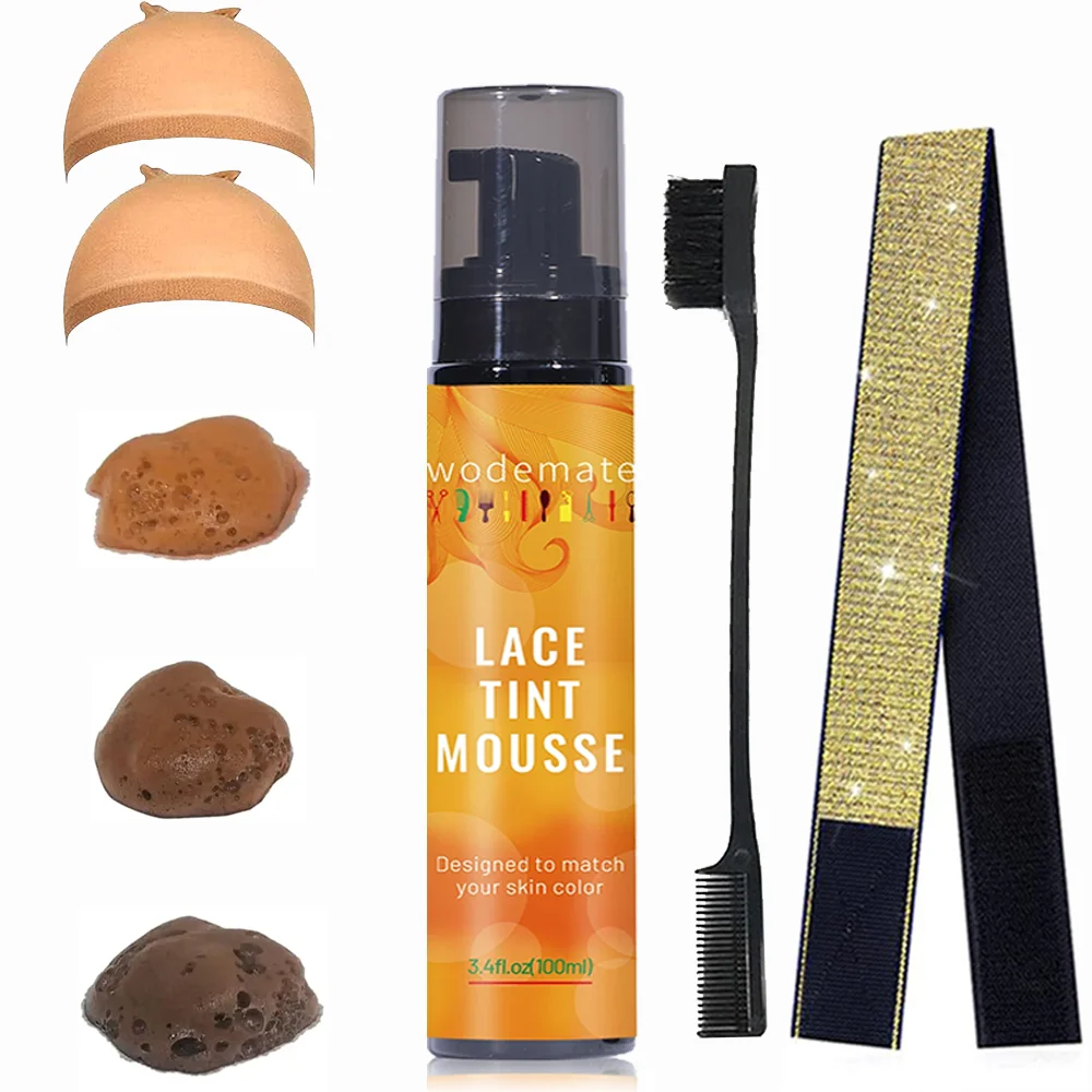 

Lace Tint Mousse Waterproof Lace Tint Spray For Toupees Light Brown Wig Knots Healer Quick Dry Wig Grids Concealer No Residue