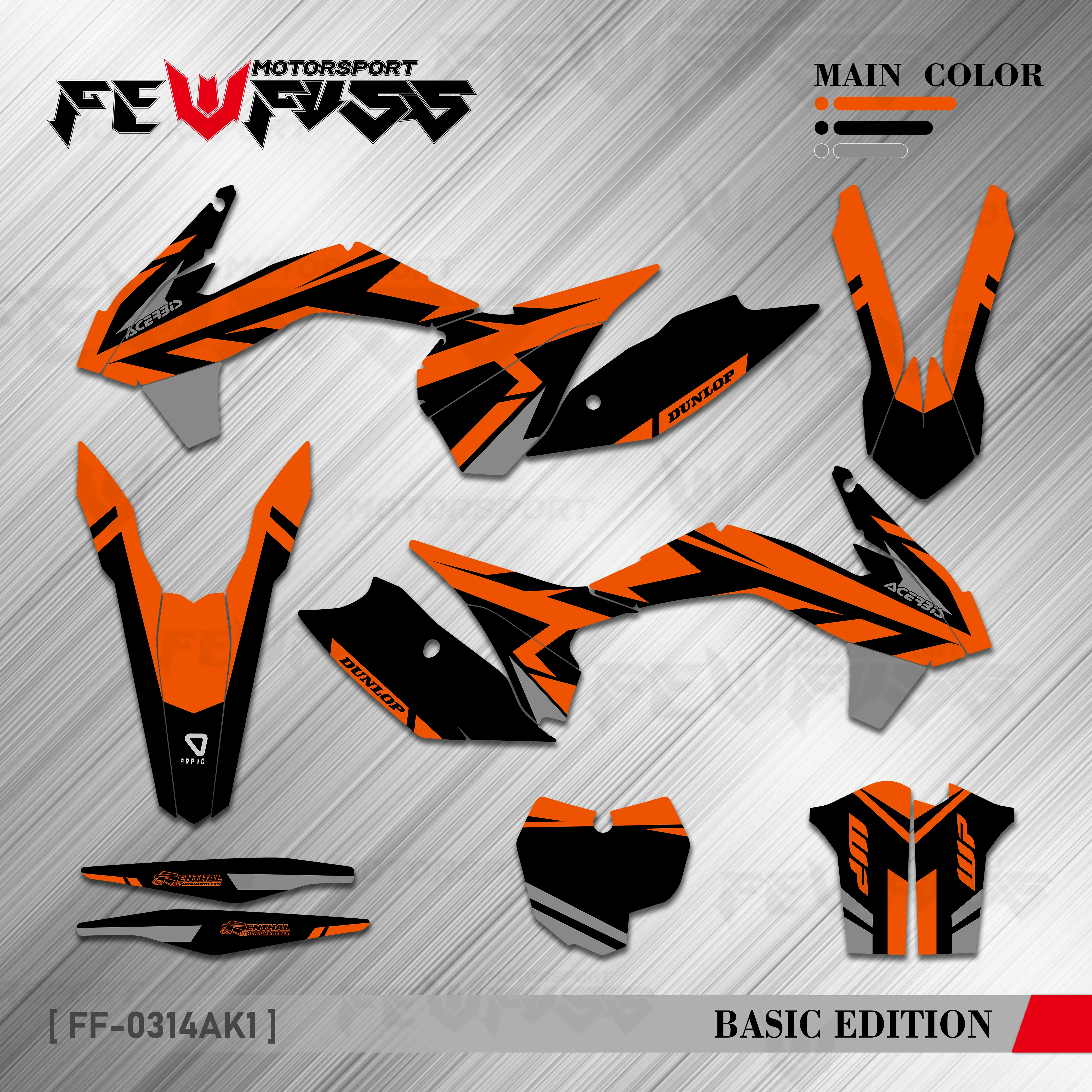 FEWFUSS 350 ׷  ƼĿ, KTM 125, 250, 300, 2019, 450, SX, SXF, EXC, XCW, 2011, 2012, 2013, 2014, 2015, 2016, 2017, 2