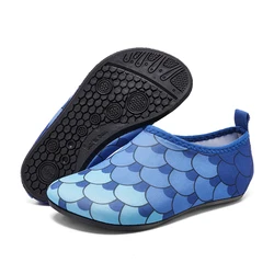 Kids' Quick - Dry Aqua Shoes - Lightweight Water & Beach Slippers - 34/35 (ZP14  Dark Blue)