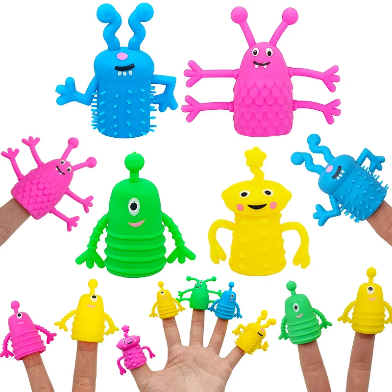 Cute Monster Finger Toppers – Soft Stretchy Fidget Toys (5/10/20 PCS) 2