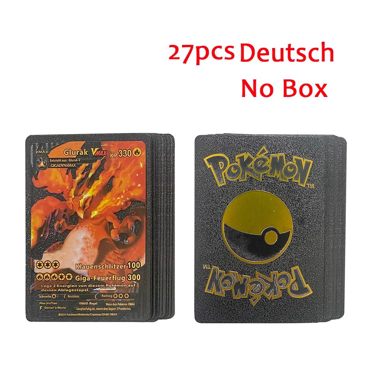 thumbnail image 1 of Cards Pikachu Figure Spanish French English German VMAX GX Vstar Energy Card Kids Game Collection Gold Silver Black Card, 1 of 5