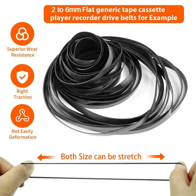 1 Confezione Mix Cassette Vervanging Gomma Dvd Cassette Recorder Draaitafel Riem Riem Voor -Rom Video Machines 1*1Mm