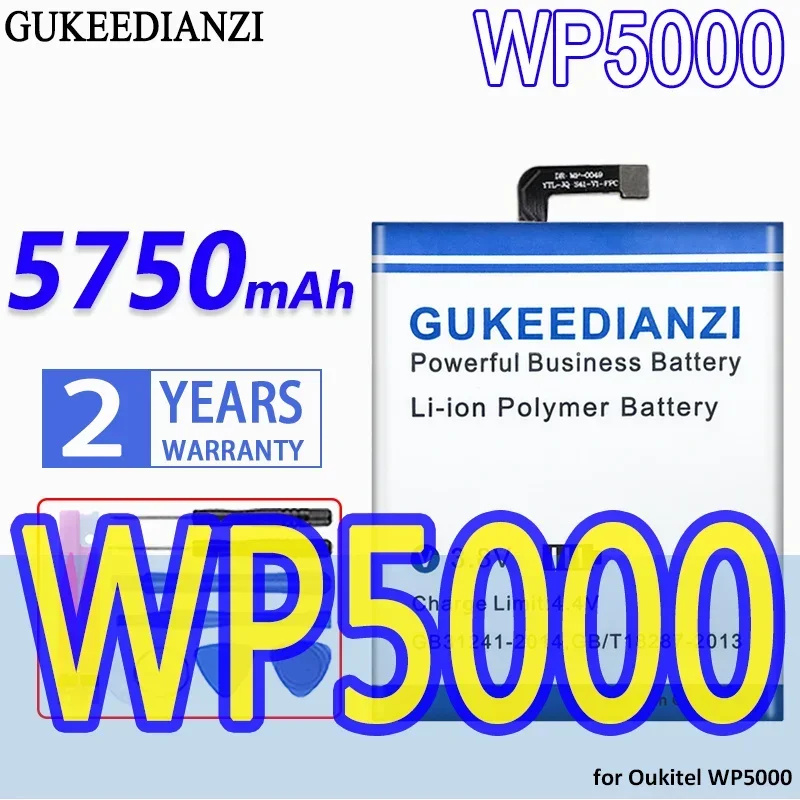 

GUKEEDIANZI High Capacity Battery 5750mAh for Oukitel WP5000 Bateria