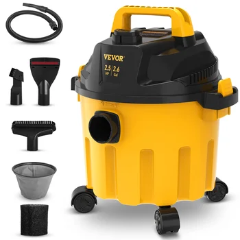 2.6-Gallon Wet/Dry Vac – 2.5HP Portable 3-in-1 Shop Vacuum 1