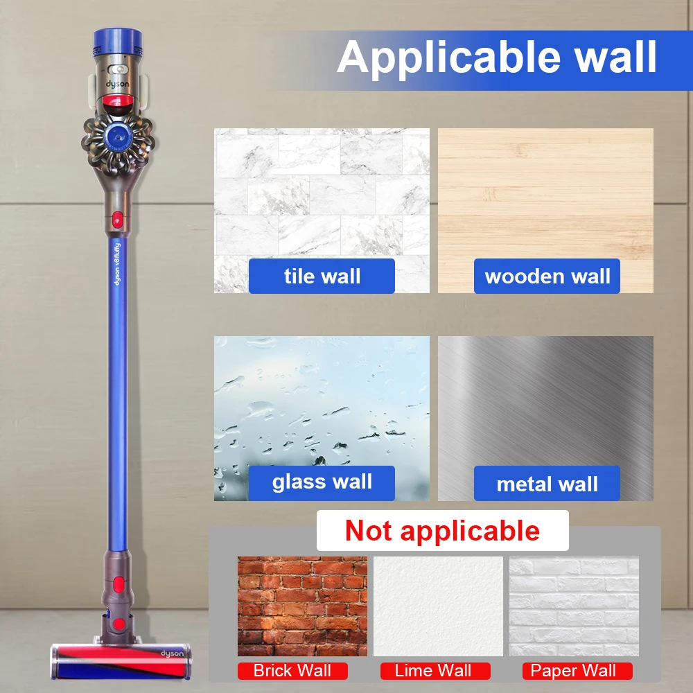 Suporte para Aspirador de Parede Suporte para Armazenamento Compatível com Dyson v7 e v8 - Image 6