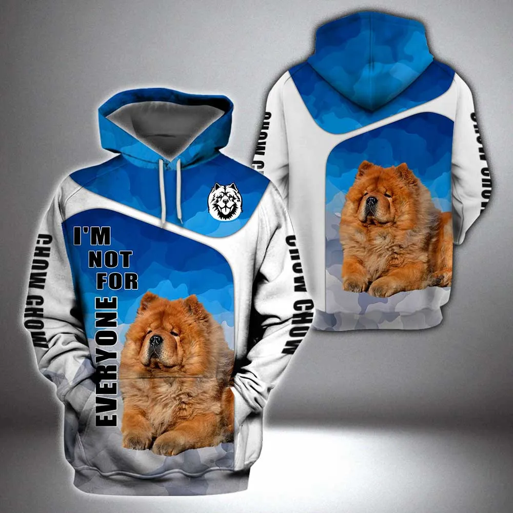 HX Animals Hoodies 3D Graphic Animals Dogs Chow Chow Hoodie Sweatshirt Pets Pocket Pullovers Harajuku Streetwear