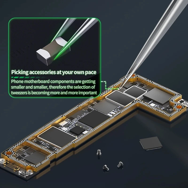 Precision Tweezers REPAIR MAN OK-01 Sharp Tips Clip for Mobile Phone PCB IC Circuit Jump Wire Chip Maintenance Clamp Hand Tool