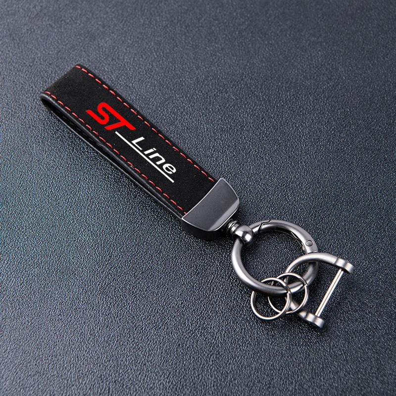 High-Grade Leather Suede Car Keyring Keychain