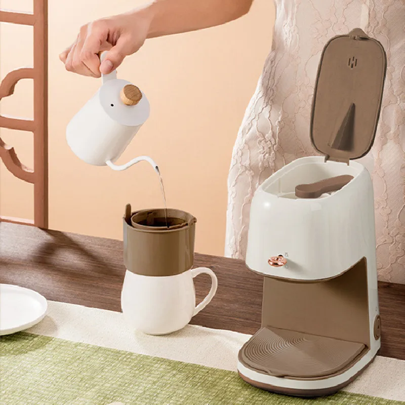 Coffee Machine American Automatic Drip Coffee Pot Home Small Apricot Teapot Office Household Mini Tea Boiler 5