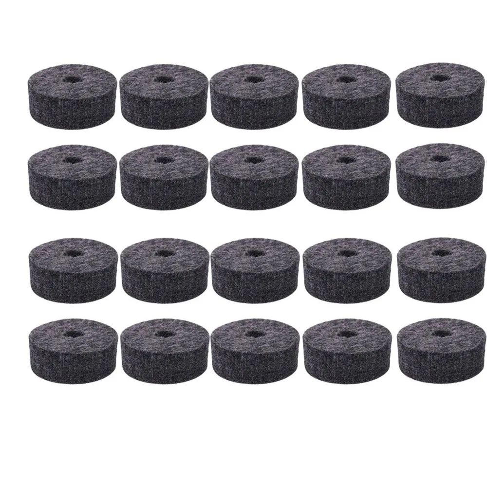 

20pcs Cymbal Felt Washer Felts Crash Cymbals Clutch Felt Drum Parts Set Gray Accessories Drum Felt Washer