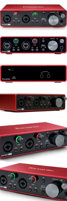 Upgraded New Focusrite Scarlett 2i2 3rd Generation Professional Recording  Sound Card Usb Audio Interface With Mic Preamp - Headphone Amplifier -  AliExpress