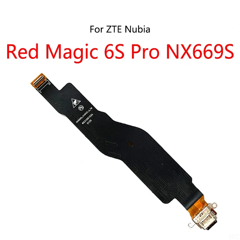 ZTE 누비아 레드 매직 5S 5G NX659j 6 Pro NX669j 6S 6R NX666j 7 NX679j NX709용 USB 충전 독 커넥터 충전 포트 플렉스 케이블