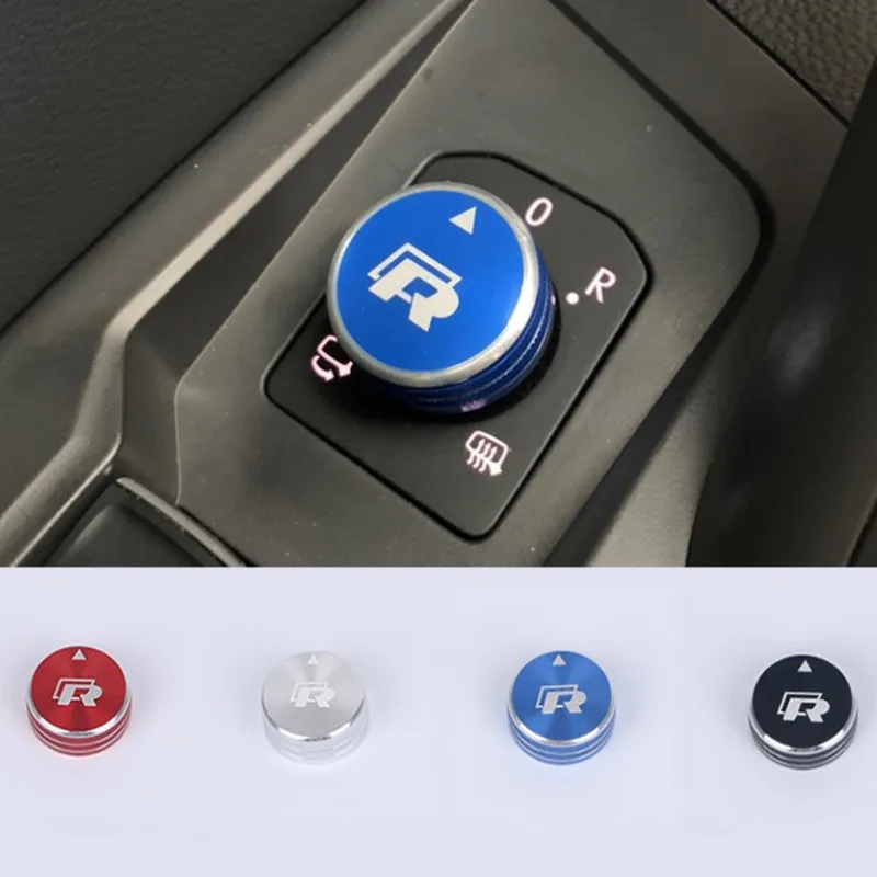 Mirror Knob Button Cover for Passat B8 Rearview Mirror Knob VW Seat Ibiza POLO GTI Golf 4 5 6 7 8 Passat B8 Tiguan 2018-2021