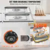 110V 4-Pan Food Warmer, 1200W Electric Steam Table 15cm/6inch Deep, Professional Stainless Steel Buffet Bain Marie 48 Quart 3