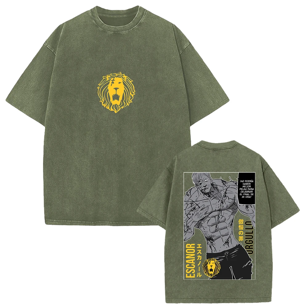 Vintage Washed Manga Graphic T-Shirt - Unisex Oversized Cotton Tee